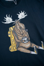 Load image into Gallery viewer, Snooze Moose T-shirt (Moonless Night)
