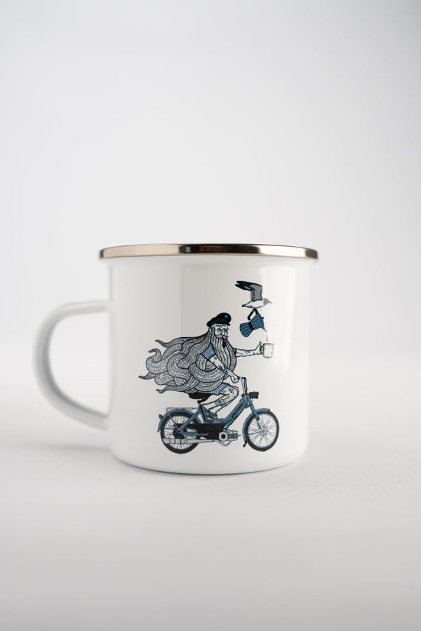 Coffee On The Go Enamel Mug