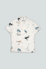 Load image into Gallery viewer, Skating Birds Short Sleeve Shirt (Star White)
