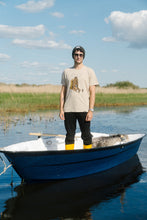 Load image into Gallery viewer, Snooze Moose T-shirt (White Pepper)
