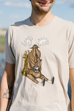Load image into Gallery viewer, Snooze Moose T-shirt (White Pepper)
