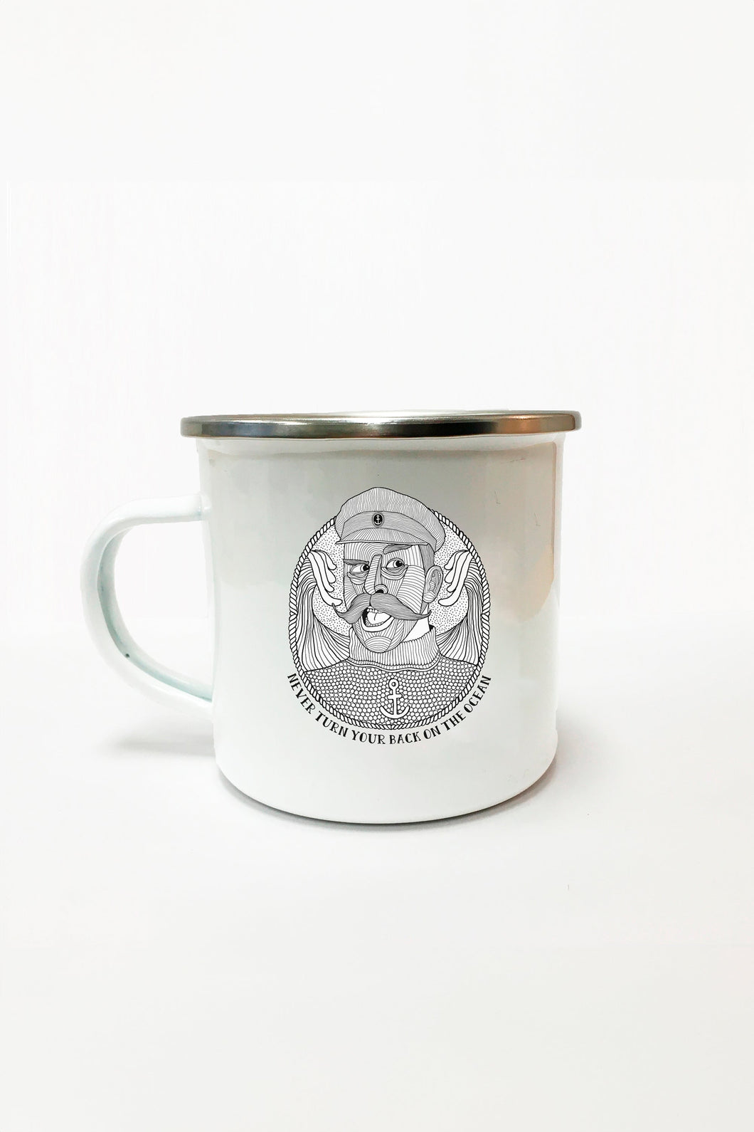 Never Turn Enamel Mug