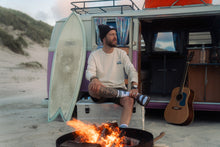 Load image into Gallery viewer, Ahoy! Mini Forest Camper T-shirt (Oatmeal Melange/Star White)
