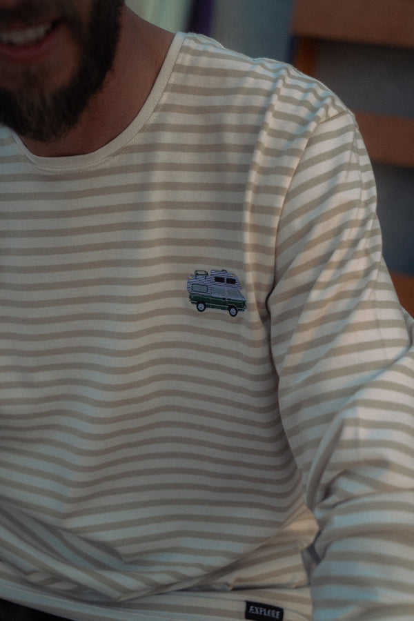 Ahoy! Mini Forest Camper T-shirt (Oatmeal Melange/Star White)