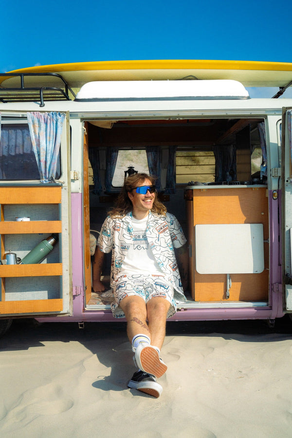 Roadtrip Mixtape Short Sleeve Shirt (Star White)