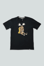 Load image into Gallery viewer, Snooze Moose T-shirt (Moonless Night)
